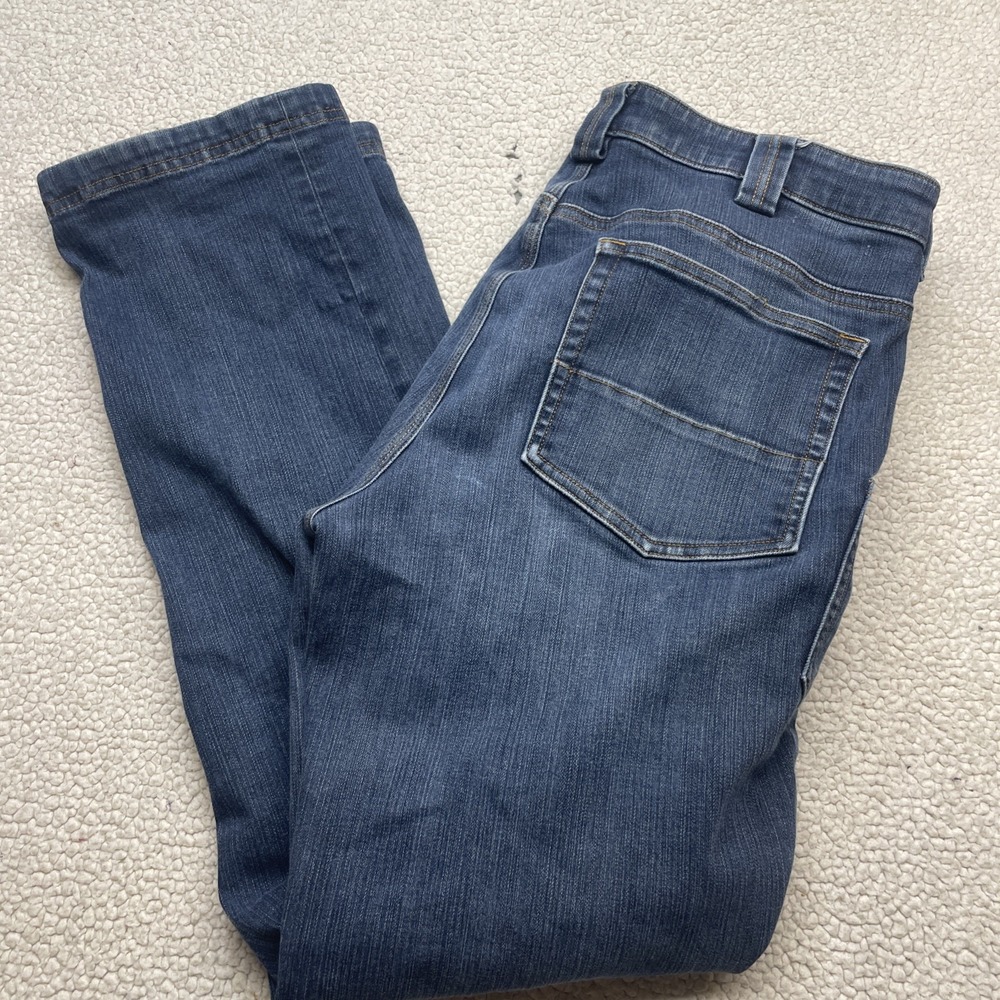 Duluth Trading Co Jeans Men 36x32 Blue Ballroom Double Flex Straight Leg Stretch